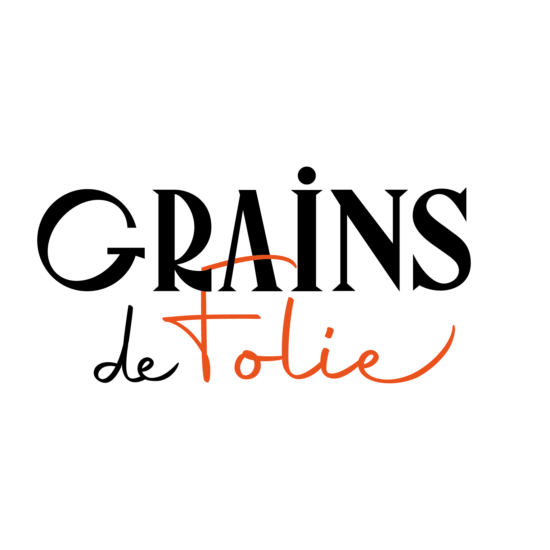 Logo Grains de Folie noir